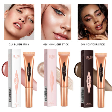 Multi-use Stick Bronzer Blusher Beauty Highlighter Blush Liquid Face Bronzer Natural Contouring Wand Stick Applicator Makeup