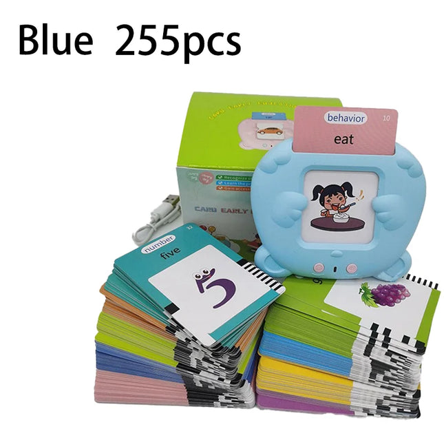 Talking Flash Cards Early Educational Toys Baby Boys Girls Preschool Learning Reading Machine Interactive Gifts
