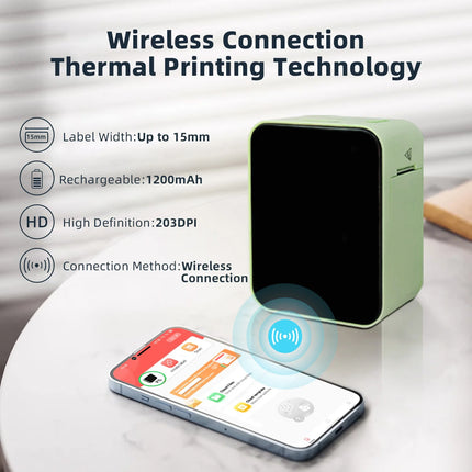 MarkLife P15 Thermal Label Printer Mini Portable Wireless Bluetooth-compatible Labeling Sticker Machine for Home Office
