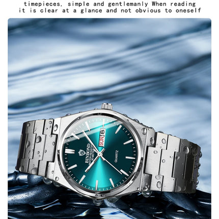 BINBOND Luxury Fashion Man Clock Top Business Waterproof Luminous Date Week Men's Watches Quartz Stainless Steel Men Wristwatch