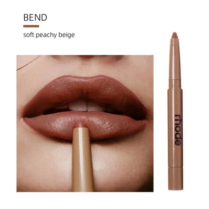 Fashion Lips Makeup Pocket Blusher Lip Gloss Oil Lip Balm Rouge With Lipstick Lip Shape Pen Liner Barrier Butter For Girl Gift