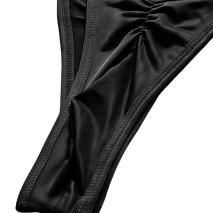 1pc Men's Thong - High Slit Ruched Ultra Sexy Cool Breathable No-Stick Semi-Sheer Men Underwear Casual Comfortable Men Briefs