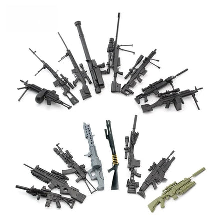 1/6 Assemble Gun Model Machine Gun Submachine Shotgun Sniper Rifle SVD AK47 MP40 MG42 Plastic Assembly Kit 8pcs/set