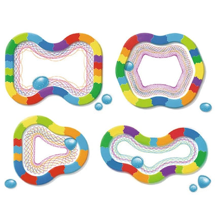 Funny Spirograph Drawing Toys Set Interlocking Gears & Plate Geometric Ruler Creative Educational Kids DIY art Crafts Ruler Toy