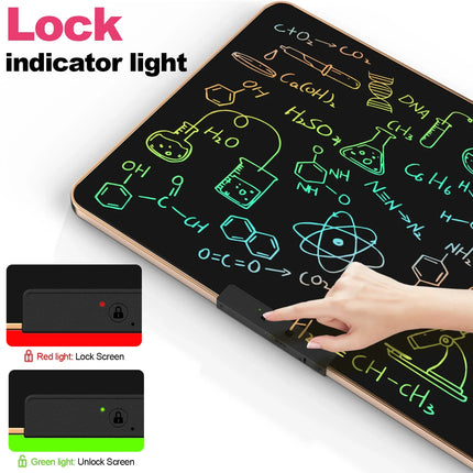 Rechargeable LCD Writing Tablet 16 Inch Colorful Doodle Board Drawing Pads for Kids, Educational Learning Toys for School Home
