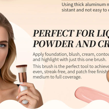 DUcare Foundation Brush Flat Top Kabuki Makeup Brushes Synthetic Hair Liquid Blending Mineral Powder Buffing Stippling Cosmetics