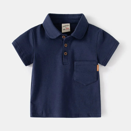 Basic Black Polo Shirts for Kids Boys Clothes Short Sleeve Toddler Girl T Shirt with Collar Simple Tshirt Baby Child Summer Tops