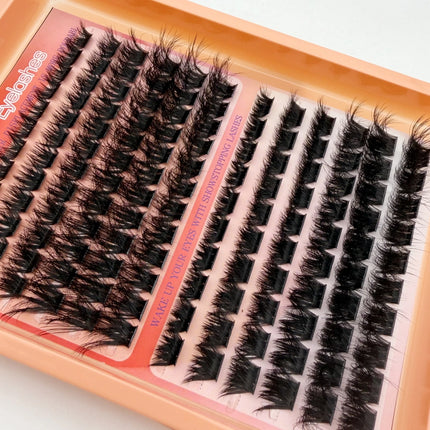 60D-200D 8D Fluffy Russian D Curl Dramatic Lash Extensions 0.07mm Cluster Lashes 8-16mm Mixed Length DIY Lashes