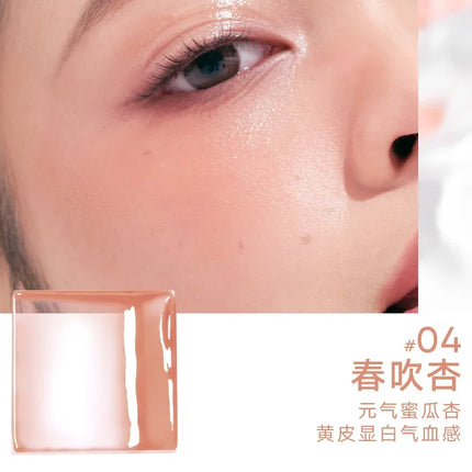 Judydoll Water Light Cream Hydrating Blush Multi Purpose Moisturizing High Light Expanding With Puff Long-lasting Face Makeup