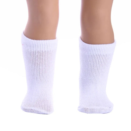 Pop Solid Color Striped Stocking For 18Inch American Doll&43Cm Reborn Baby Doll Clothes Accessories,Our Generation Girl's Toys