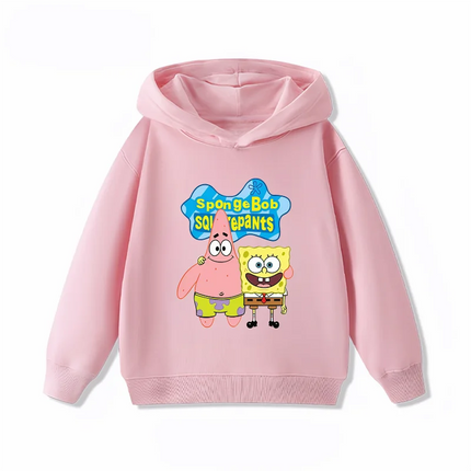 Potdemiel SpongeBob SquarePants Print Kids Hoodie, Boys & Girls Clothing, Autumn and Winter Warm Kids Hoodie Sweatshirt