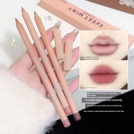 Waterproof Matte Lipliner Pencil Red Brown Contour Tint Filling Lipstick Long Lasting Non-stick Cup Moisturising Lips Makeup