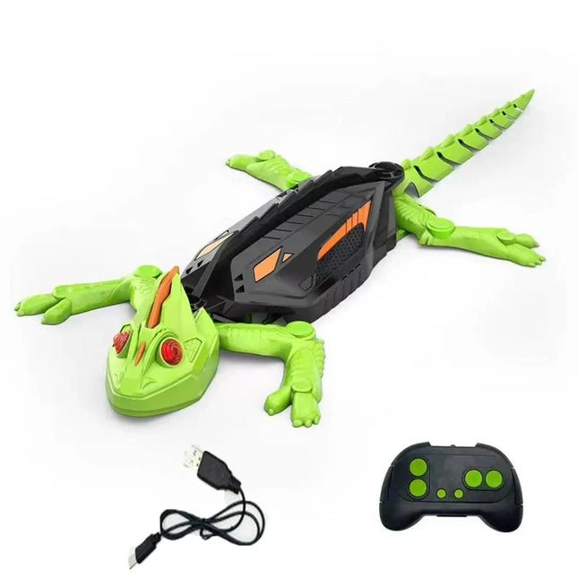 Kid Wall Climbing Chameleon Remote Control Cockroach Spider Gecko Simulation Crawling Toy Charging Halloween Prank Toy Gift