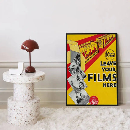 Retro Fashion K-KodakS Self-adhesive Art Poster Retro Kraft Paper Sticker DIY Room Bar Cafe Stickers Wall Painting