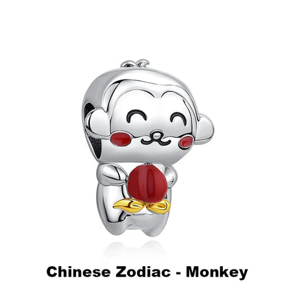 925 Sterling Silver Charms Beads Original Japanese Doll Fortune Cat Charm Fit Brand Bracelets Bangles DIY Jewelry For Women