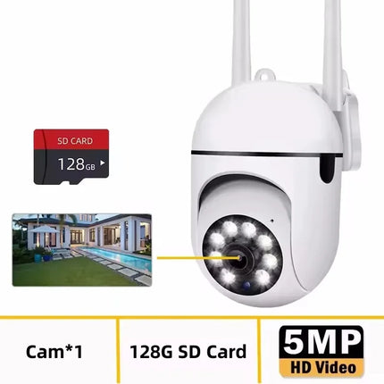 8MP WiFi Surveillance Camera Dual Lens PTZ IP Camera Wireless Security Two-Way Audio Human Detect Security 10X Zoom 5MP Camera