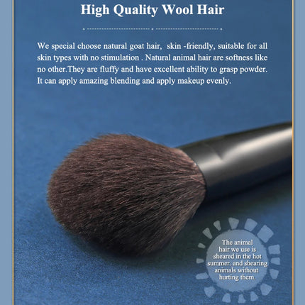 10pcs make up brushes sets Ebony makeup brush animal hair brush set real wool loose powder blush contour eye shadow brush