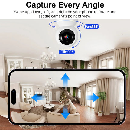 Fuers 5MP WiFi Camera Works With Tuya Smart Home Indoor Wireless IP Surveillance Camera AI Detect Security Baby Monitor