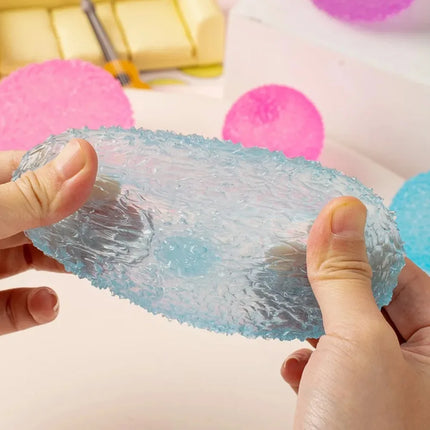 1Pc Squishy Multicolor Texture Ice Ball Squeeze Toy for Adult Soft Pinch Pop Fidget Toys Children Halloween Christmas Gifts