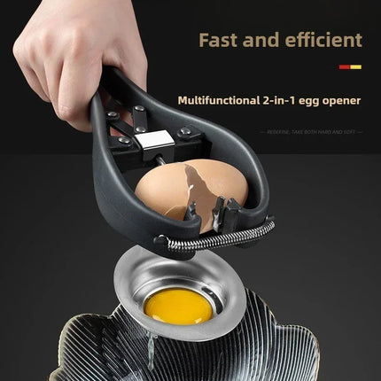 Automatic Egg Cracker Stainless Steel Egg Separator for Raw Egg White Separator Egg Opener Easy Eggshell Cutter Kitchen Gadget