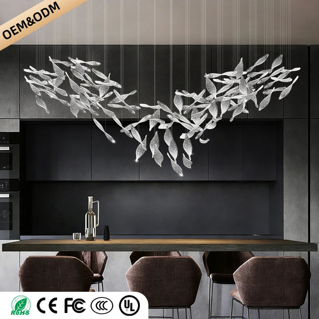 Pendant Lamps Above the Table Dining Room Ceiling Hanging Lights Kitchen Island Glass Pendant Light Restaurant Bar Chandelier