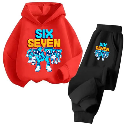 Six Seven Print Kids Hoodies Sets Italian Brainrot Steal A BrainRot Trucksuit Children's 67 Korean Sweatshirt Girls Boys Clothes