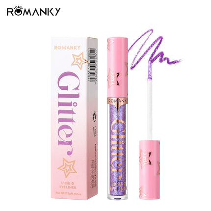Glitter Liquid Eyeliner Pencil Flash Dazzling Eyeshadow Pearlescent Outline Pen Long Lasting No Smudge Women's Makeup Gifts