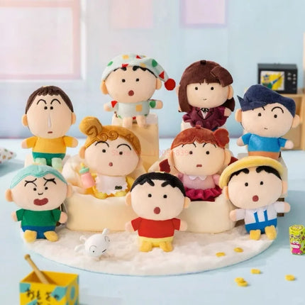 In stock Crayon Shin chan Bean Eye Series Trendy Blind Box Cute  Pendant Bag Decoration Toy Collection Girls' Festival Gift