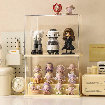 Acrylic transparent dust-proof Le Master's ornament display cabinet, milk oil wind blind box storage box, Bubble Mart organizati