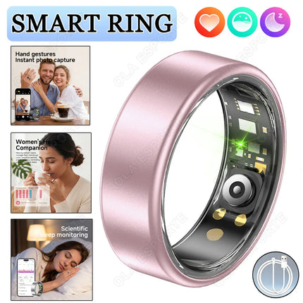 2026 New Smart Ring Men Women, Heart Rate and Blood Oxygen Monitor Smartring IP68 & 5ATM Waterproof, Multi-sport Mode Rings Man