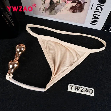 YWZAO Skin-toned Underwear Lingerie Erotic Dildo Ass Butt Anal Anus Thong Panties Plug Fisting Invisible Ladies Toys Adult N26