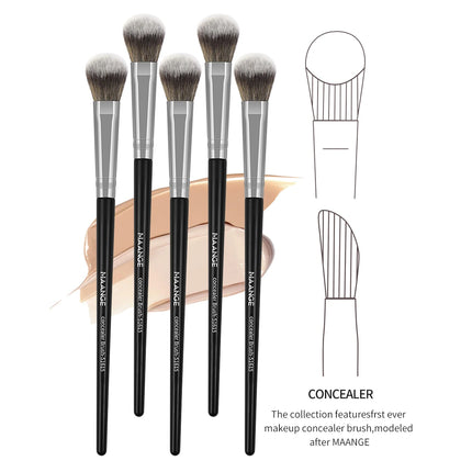 MAANGE 5Pcs Flawless Facial Makeup Brushes Soft Bristle Make-up Details Brushes for Concealer Cosmetics Makeup Tool for Beauty