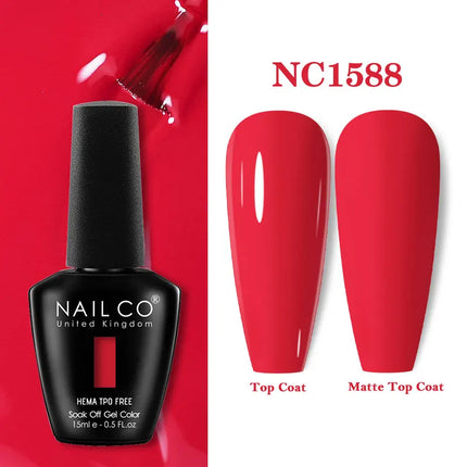 NAILCO 15ml Red Color Series Gel Varnish Coffee Gel Nail Polish Maximalism Reddish Gellak Design Brown Lacquer Nail Art Manicure