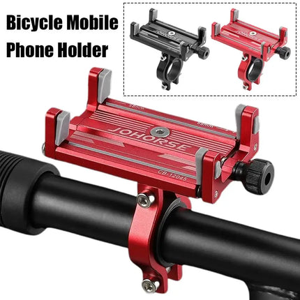 Universal Mobile Phone Holder Adjustable Aluminum Alloy Cell Phone Holder Clip Stand Bracket Mount Base For Scooter Bicycle Bike