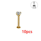 10pcsInternal thread 7 / (16G)1.2x10x3mm