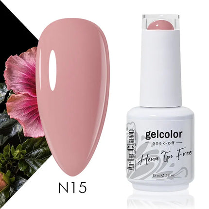 Arte Clavo Red Color Series Nail Polish UV Soak Off Varnish 15ml Manicure Nail Art Long-lasting Hema Tpo Free Gel Nail Polish