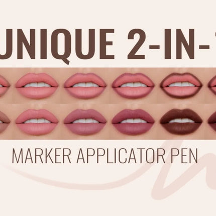 6 Colors Liquid Lip Liner Pencil Long Lasting Nude Lipstick Matte Lip Liner Stick Non-stick Cup Natural Lips Contour Pen Makeup