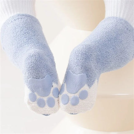 Lawadka Winter Newborn Baby Girl Boy Socks Anti Slip Coral Fleece Toddler Socks For Girls Boys Thick Warm Infant Baby Sock 0-3Y