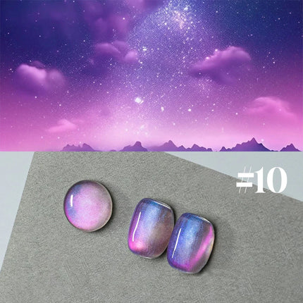 1-6PCS Popular Winter Internet Celebrity Hot-selling Northern Lights Cat Eye Magnet Gel Nail Polish Nail Art Nail Supplies