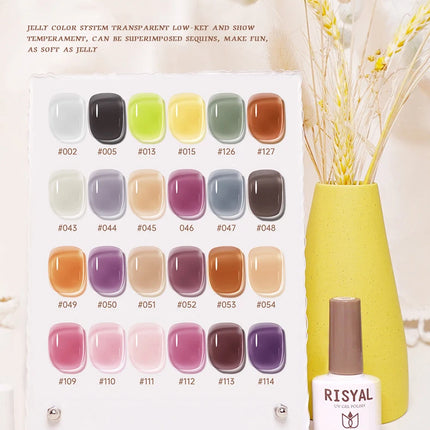 Jelly Transparent Ice Through Gel Nail Polish Pink Skin Color Semi Permanent Manicure Top Coat Soak Off UV Gel Varnish Nail Art