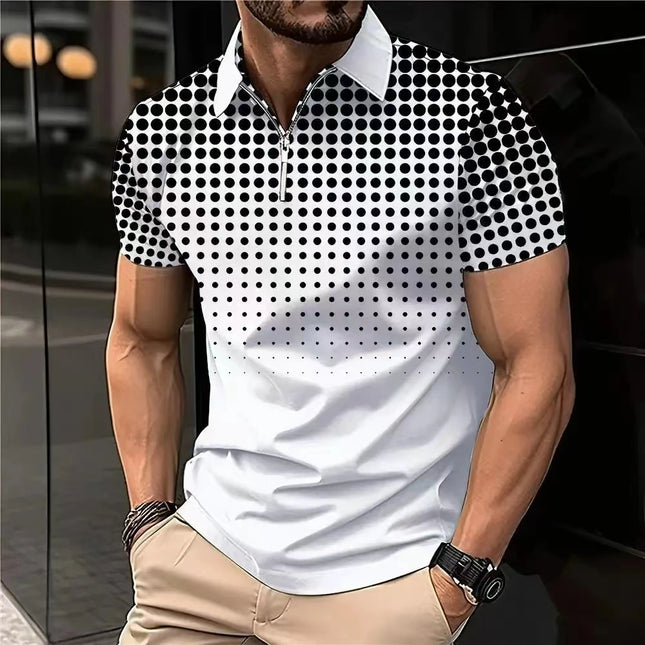 Large Size Men's Clothing Fashion Street Polos T-Shirts Summer Short Sleeve 3D Print Trend Male Simple POLO Tee Casual Tops
