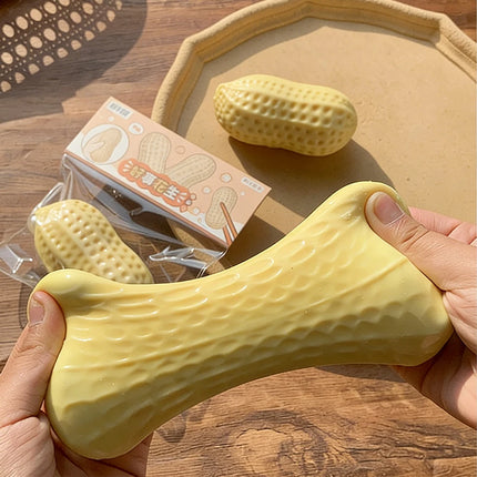 11cm Peanut Slow Rebound Squishy Toy, buttery soft texture stress relief ball, calming ASMR sensory fidget toy,