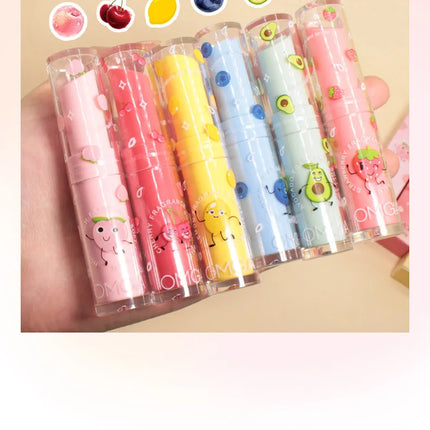 Fruity Color Changing Lip Balm Natural Temperature Change Coloured Lipstick Long Lasting Moisturizing Makeup Cosmetics for Women