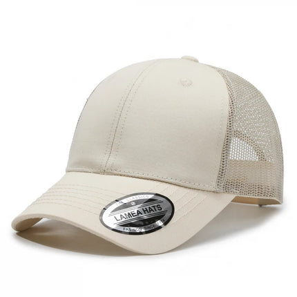 Custom Logo Solid Color Baseball Cap Men And Women Richarson 112 Mesh Fitted Fashion Trucker Hat Hip Hop Curved Brim Snapback