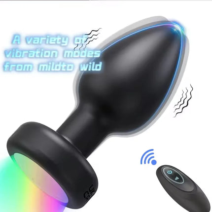 Remote Control Anal Vibrator Male Wireless Butt Plug Gay Prostate Massager Female LED Vagin Stimulator Adult Sex Toys for Men