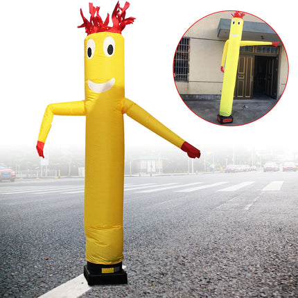 Air Inflatable Dancing Man, Inflatable Dancing Doll, Wacky Waving 10ft/3m Yellow, Inflatable Tube Guy, Strong Grid Cloth Construction, Easy Assemble, Clean with Damp Towel, Long Lasting, Scratch Resistant, for Advertising, Ou