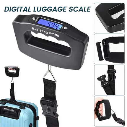 1/2pcs 50kg/10g Digital Luggage Scale Electronic Portable Suitcase Travel Weighs With Backlight Electronic Travel Hanging Scales