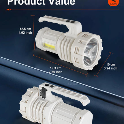 2026 NEW 99000000LM Most Powerful Flashlights ltra Bright Rechargeable LED Torch Outdoor Emergency Camping Hiking Lantern