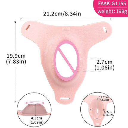 FAAK Silicone Crossdresser Thong Panty Camel Toe Hiding Gaff Shaping Brief Insertable Sexy Fake Pussy Vagina Underwear