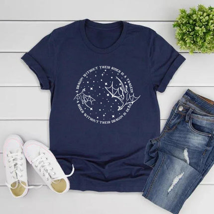 Fourth Wing T-Shirt Basgiath War College Shirt Unisex Short Sleeve T-shirts Dragon Shirts Vintage Graphic Tees Book Lovers Gift